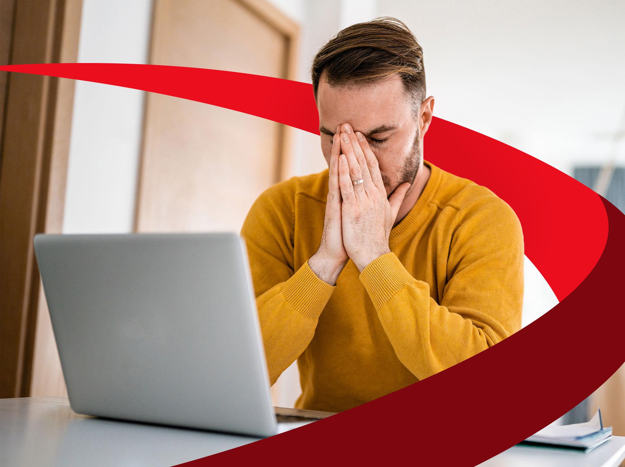 Business professional using techniques to manager anger in the workplace